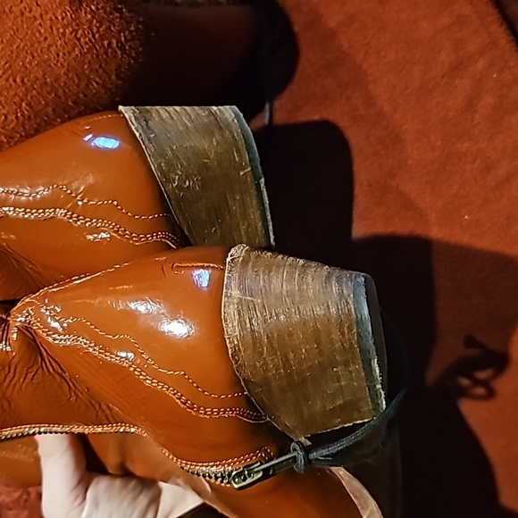 Free people brown patent leather zip boots - Picture 8 of 8